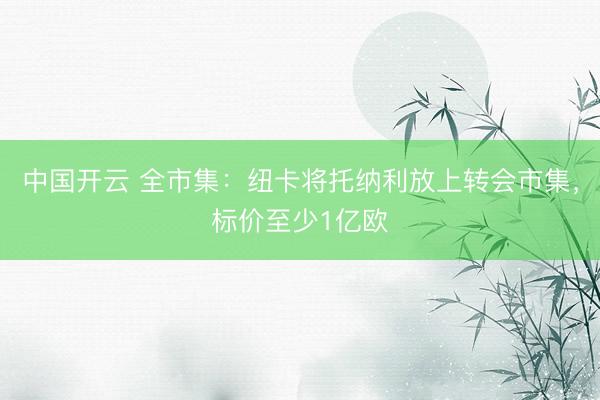 中国开云 全市集:纽卡将托纳利放上转会市集,标价至少1亿欧