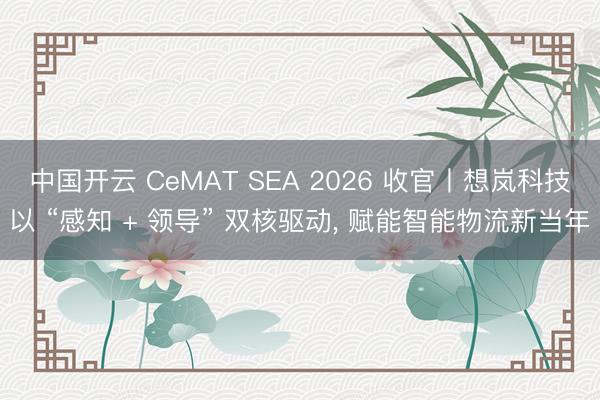 中国开云 CeMAT SEA 2026 收官丨想岚科技以 “感知 + 领导” 双核驱动， 赋能智能物流新当年