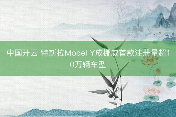 中国开云 特斯拉Model Y成挪威首款注册量超10万辆车型