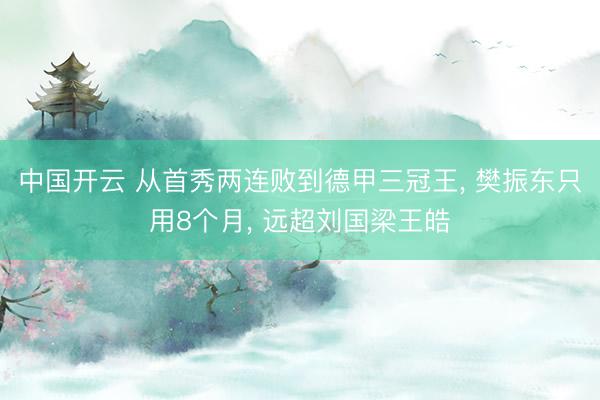 中国开云 从首秀两连败到德甲三冠王， 樊振东只用8个月， 远超刘国梁王皓