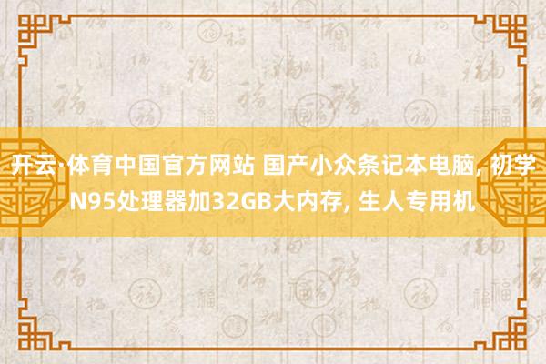 开云·体育中国官方网站 国产小众条记本电脑， 初学N95处理器加32GB大内存， 生人专用机